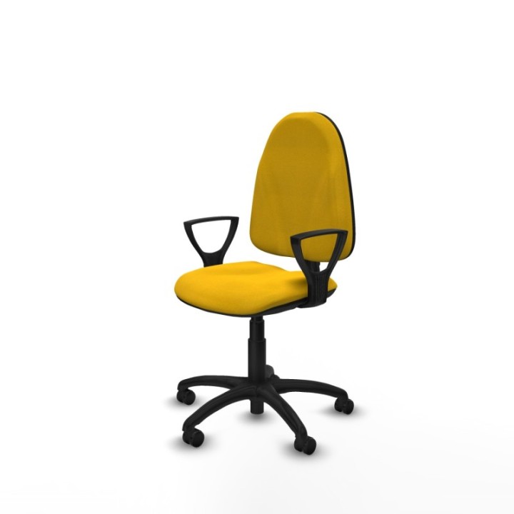 Algarra CP bali amarillo brazos fijos base poliamida ruedas engomadas 50mm