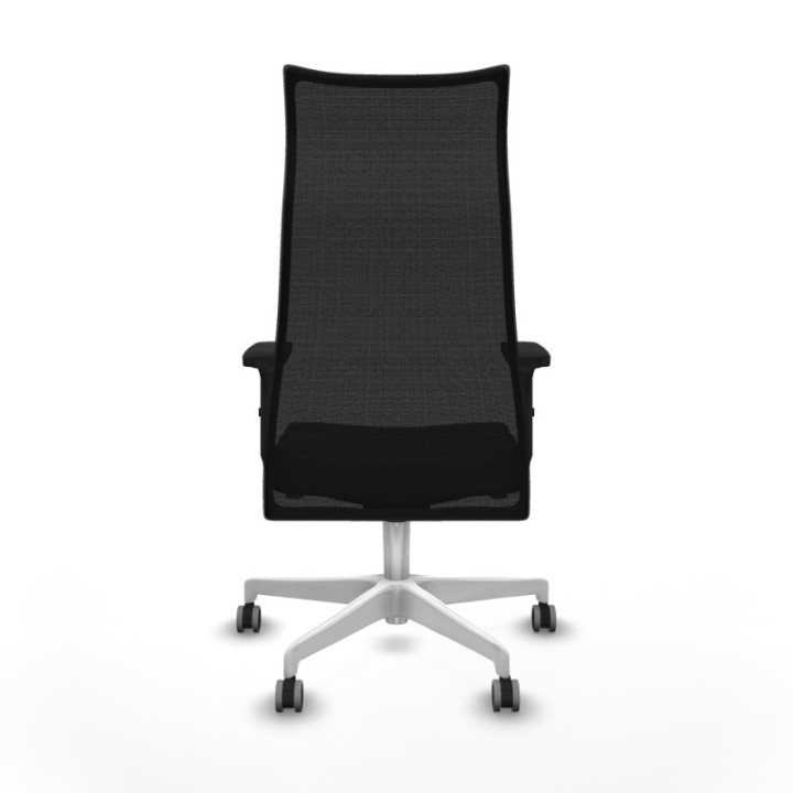 Albacete malla sincro malla negra similpiel gris oscuro brazos 2D base blanca ruedas 65mm engomadas