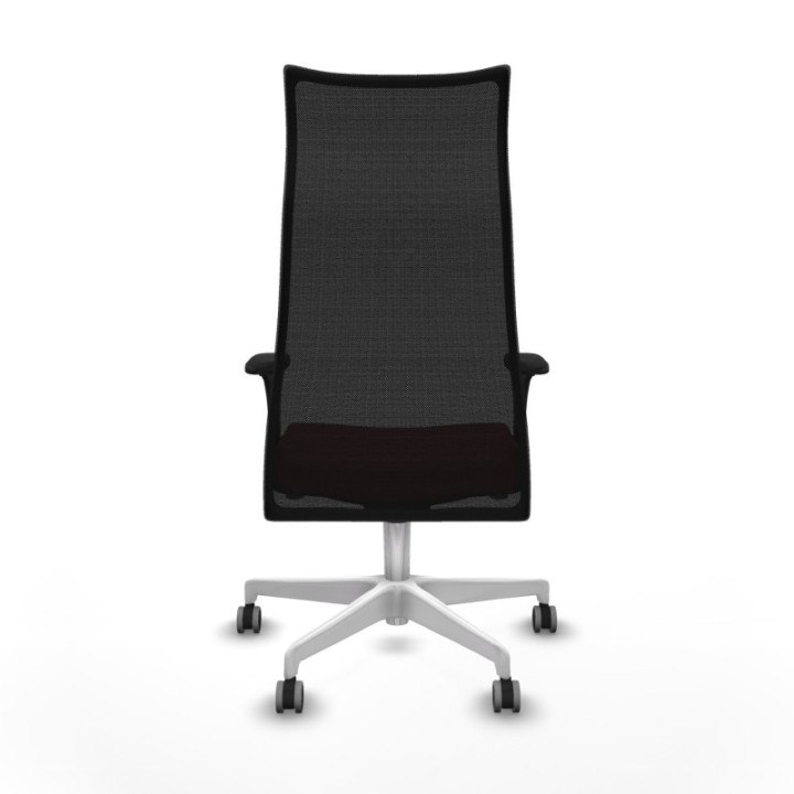 Albacete malla sincro malla negra similpiel granate brazos 1D base blanca ruedas 65mm engomadas