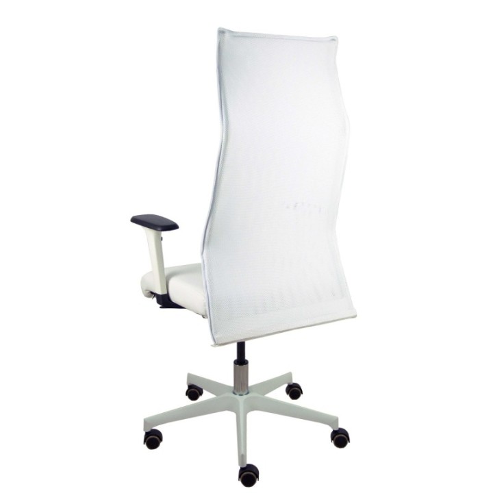 Sillón Albacete malla blanco similpiel blanco