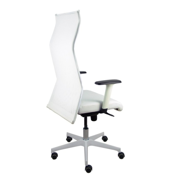 Sillón Albacete malla blanco similpiel blanco