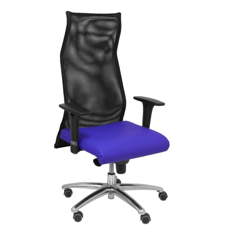 Sillon Albacete malla similpiel azul