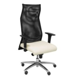 Sillon Albacete malla similpiel crema