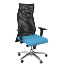 Sillon Albacete malla similpiel azul claro