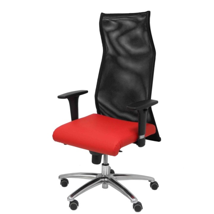 Sillon Albacete malla similpiel rojo