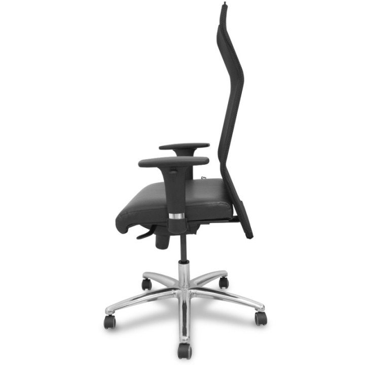 Sillón Albacete malla XL similpiel negro hasta 160kg