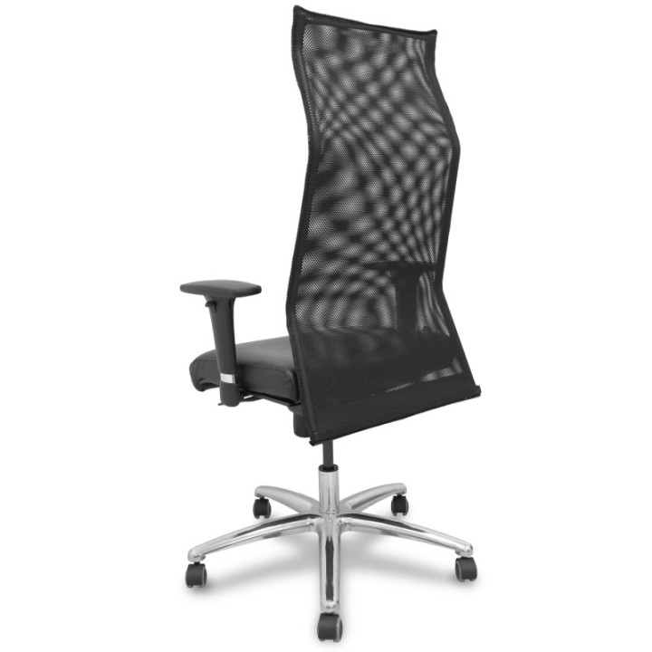 Sillón Albacete malla XL similpiel negro hasta 160kg