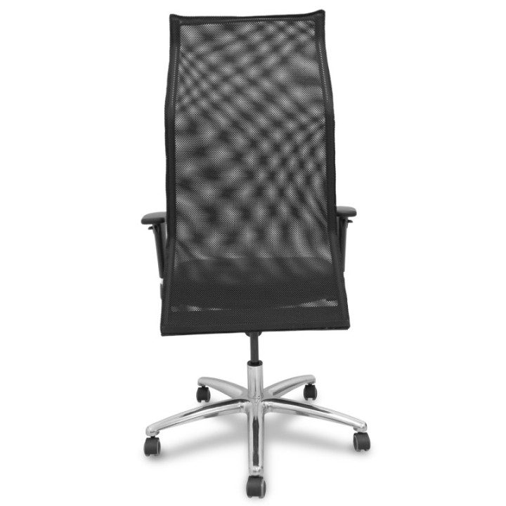 Sillón Albacete malla XL similpiel negro hasta 160kg