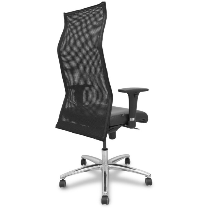 Sillón Albacete malla XL similpiel negro hasta 160kg