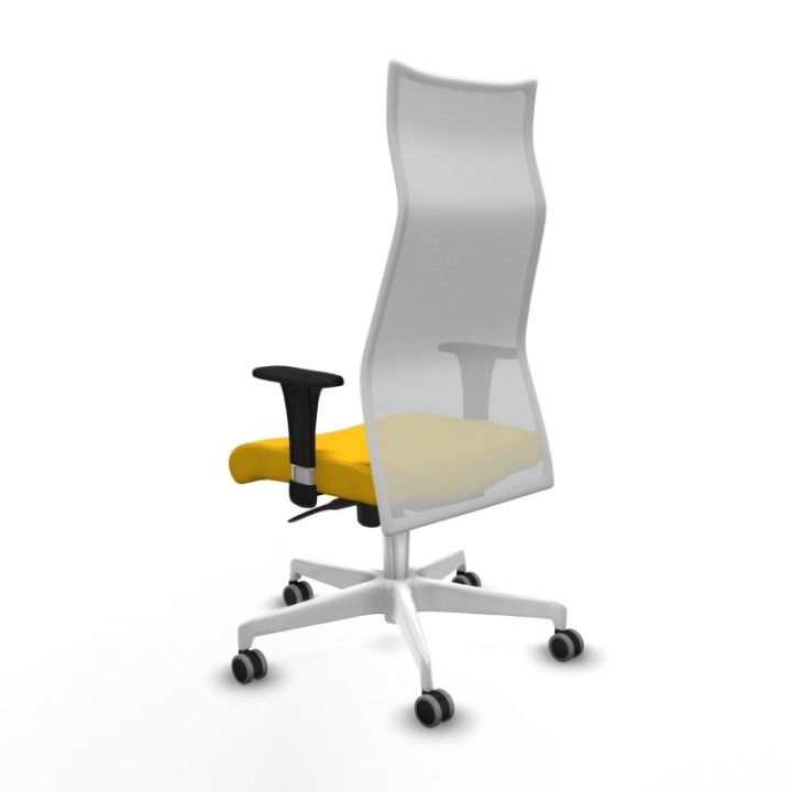 Albacete malla XL sincro malla blanca bali amarillo brazos 1D base blanca ruedas 65mm engomadas