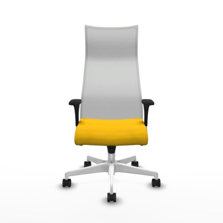 Albacete malla XL sincro malla blanca bali amarillo brazos 1D base blanca ruedas 65mm nailon