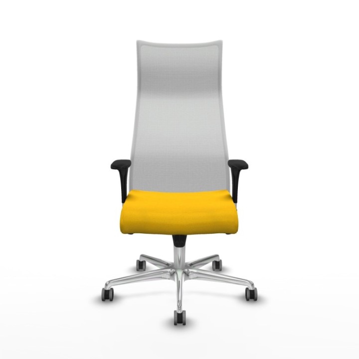 Albacete malla XL sincro malla blanca bali amarillo brazos 1D base aluminio ruedas 65mm engomadas