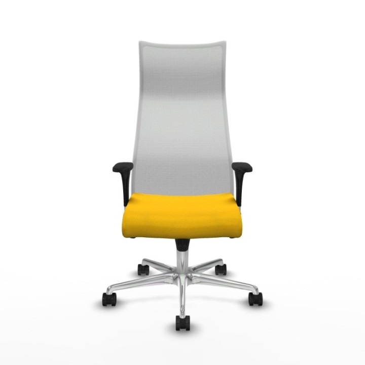 Albacete malla XL sincro malla blanca bali amarillo brazos 1D base aluminio ruedas 65mm nailon