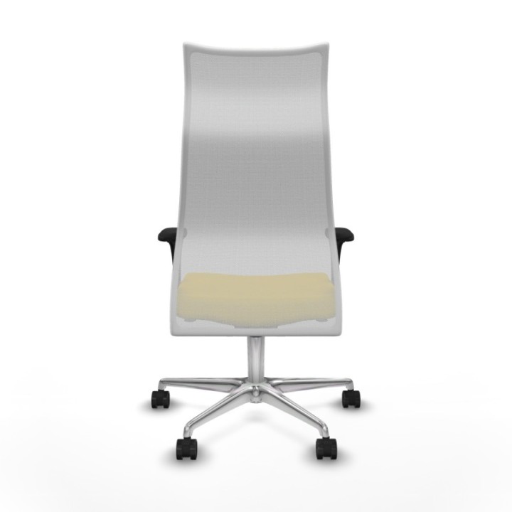 Albacete malla XL sincro malla blanca bali amarillo brazos 1D base aluminio ruedas 65mm nailon