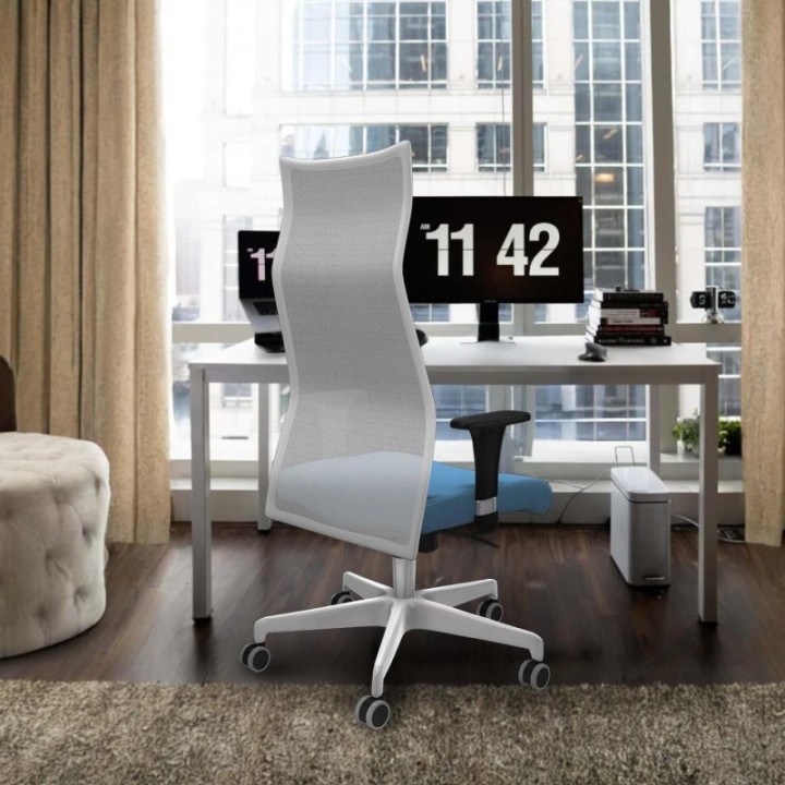 Albacete malla XL sincro malla blanca bali blanco brazos 1D base blanca ruedas 65mm engomadas