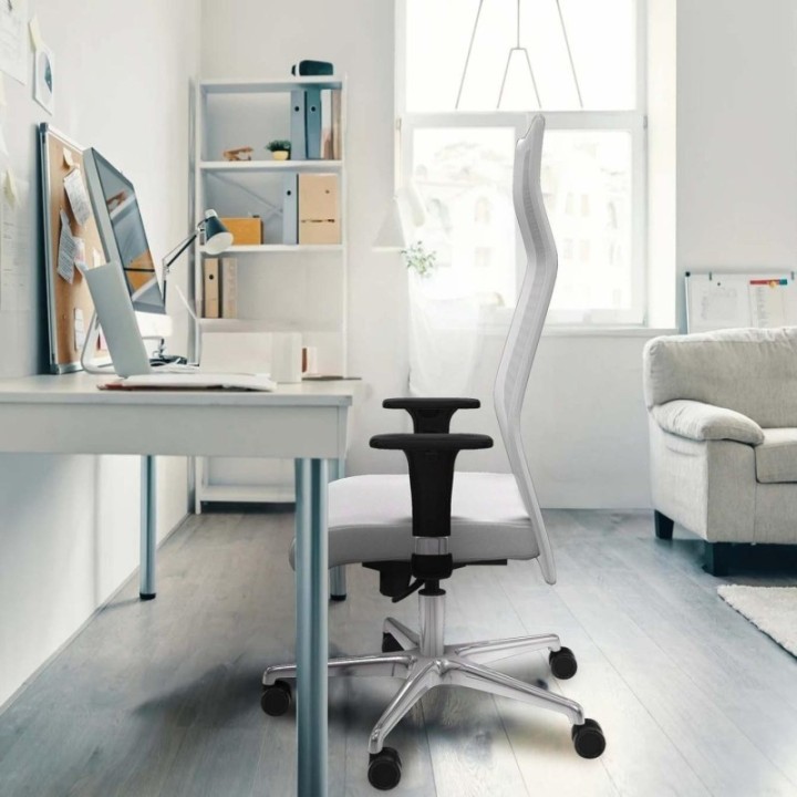 Albacete malla XL sincro malla blanca bali blanco brazos 1D base aluminio ruedas 65mm nailon