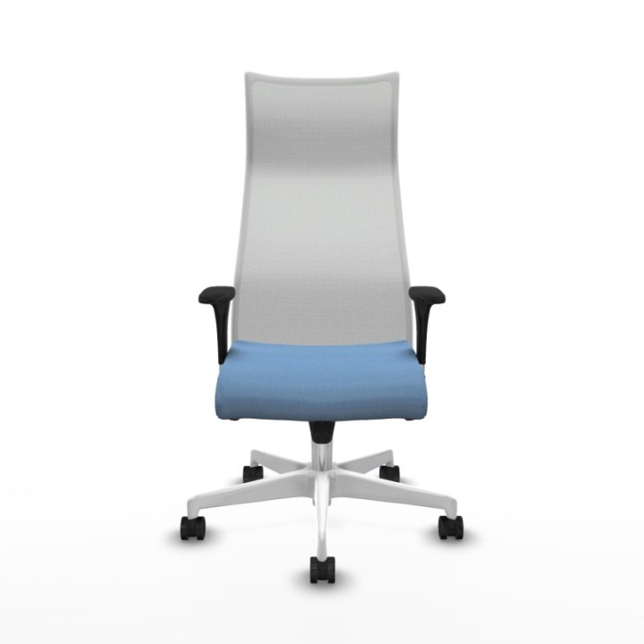 Albacete malla XL sincro malla blanca bali azul cielo brazos 1D base blanca ruedas 65mm nailon