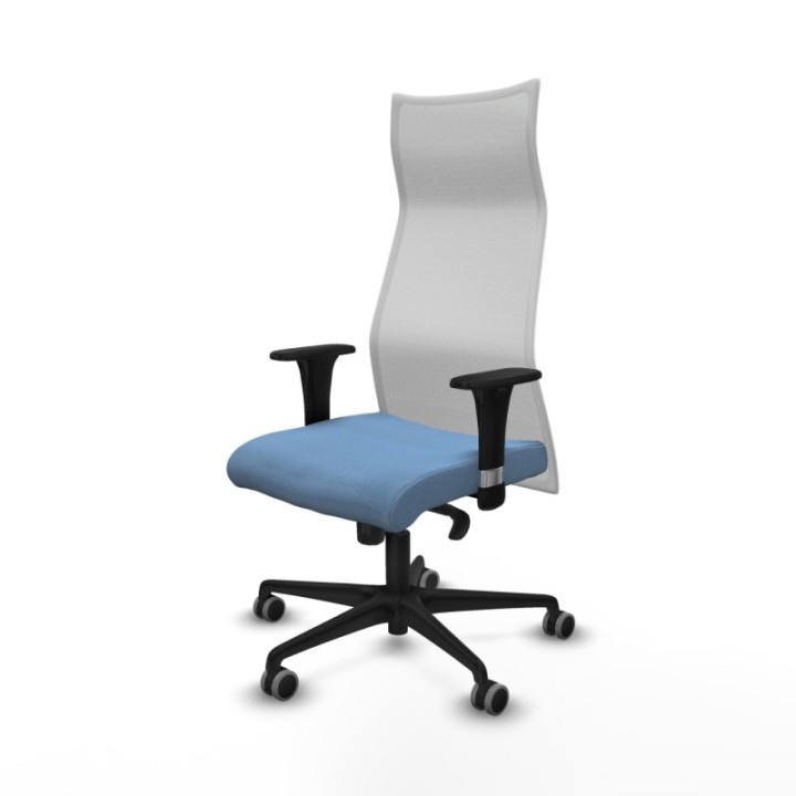 Albacete malla XL sincro malla blanca bali azul cielo brazos 1D base nailon ruedas 65mm engomadas