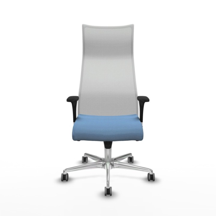 Albacete malla XL sincro malla blanca bali azul cielo brazos 1D base aluminio ruedas 65mm engomadas