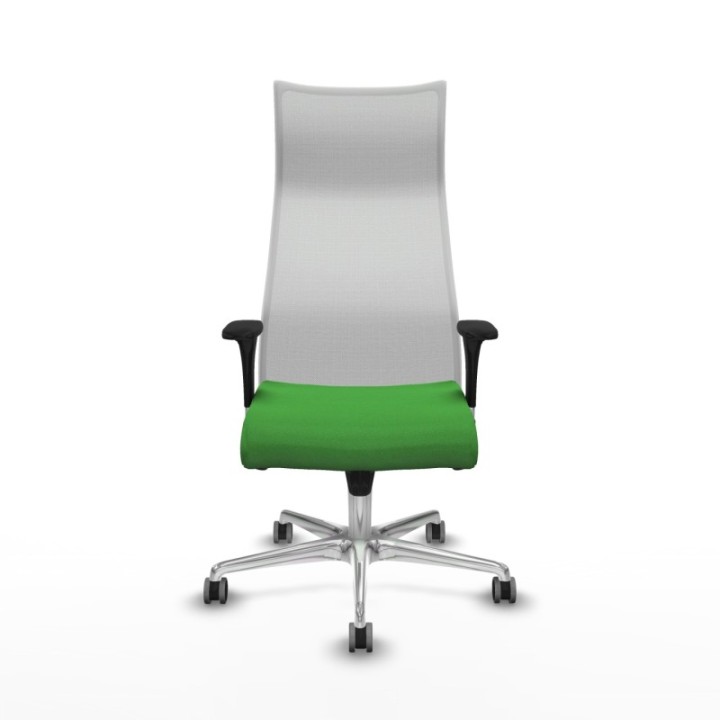 Albacete malla XL sincro malla blanca bali verde brazos 1D base aluminio ruedas 65mm engomadas