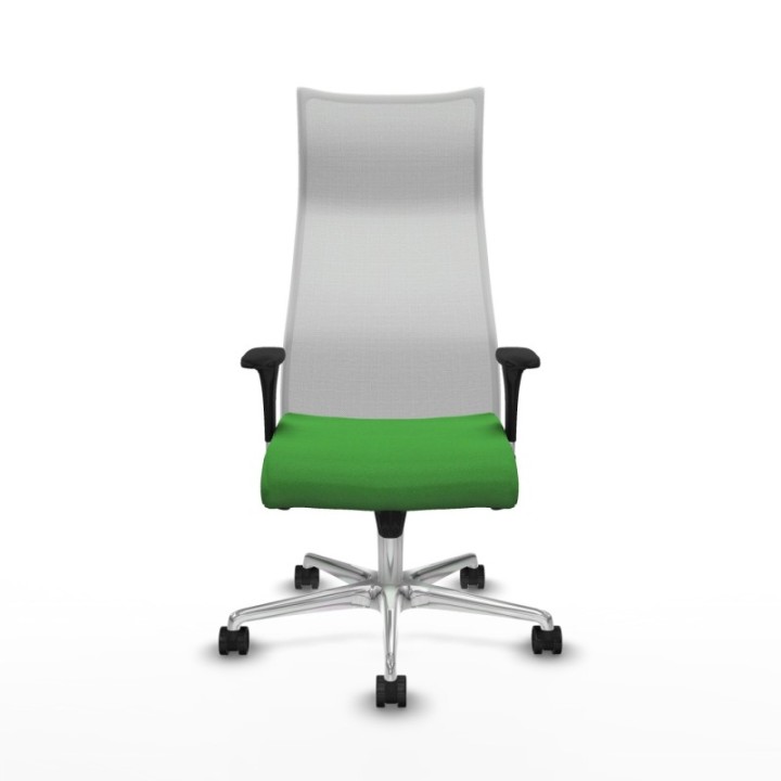 Albacete malla XL sincro malla blanca bali verde brazos 1D base aluminio ruedas 65mm nailon