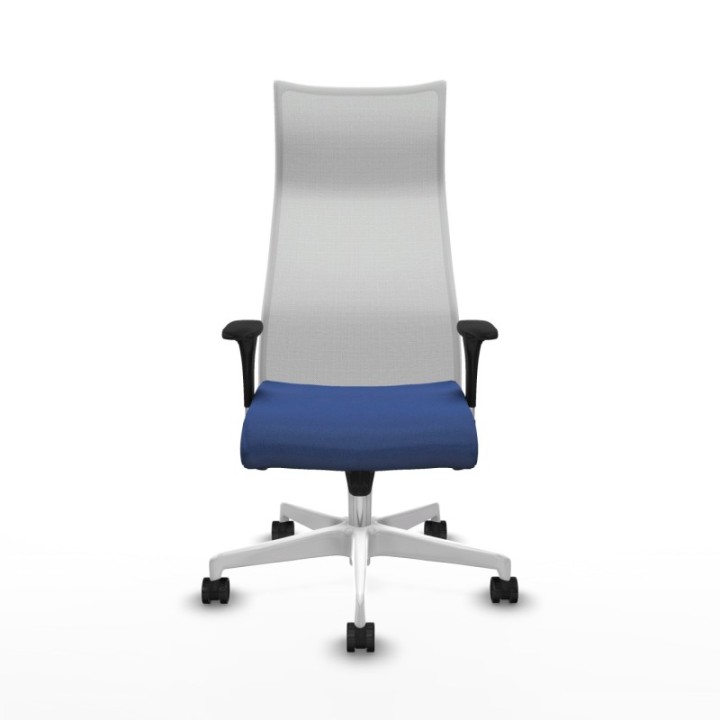 Albacete malla XL sincro malla blanca bali azul marino brazos 1D base blanca ruedas 65mm nailon