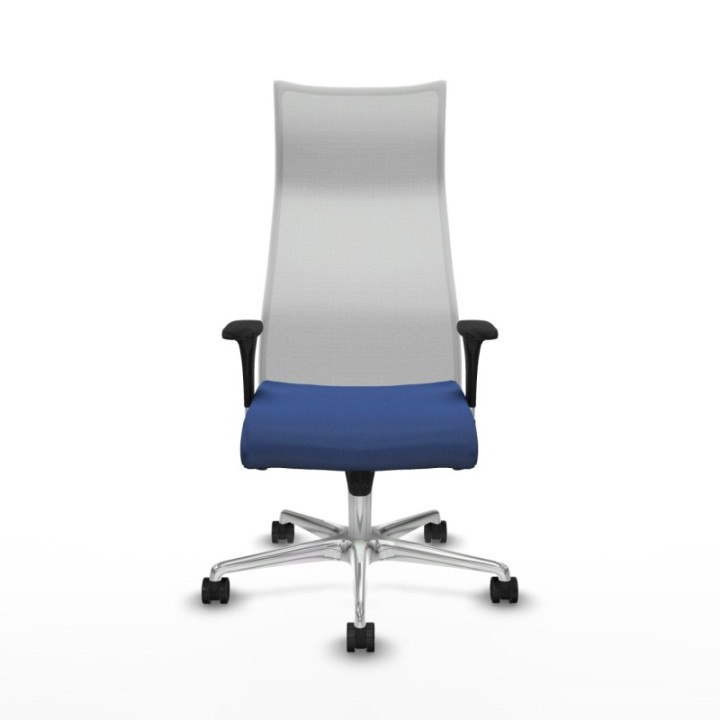 Albacete malla XL sincro malla blanca bali azul marino brazos 1D base aluminio ruedas 65mm nailon