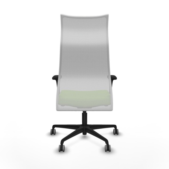 Albacete malla XL sincro malla blanca bali pistacho brazos 1D base nailon ruedas 65mm engomadas