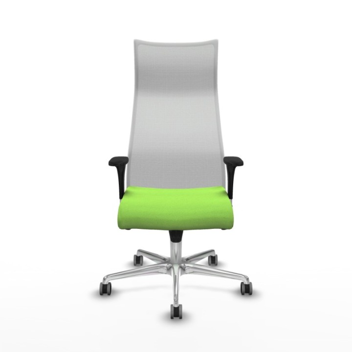 Albacete malla XL sincro malla blanca bali pistacho brazos 1D base aluminio ruedas 65mm engomadas