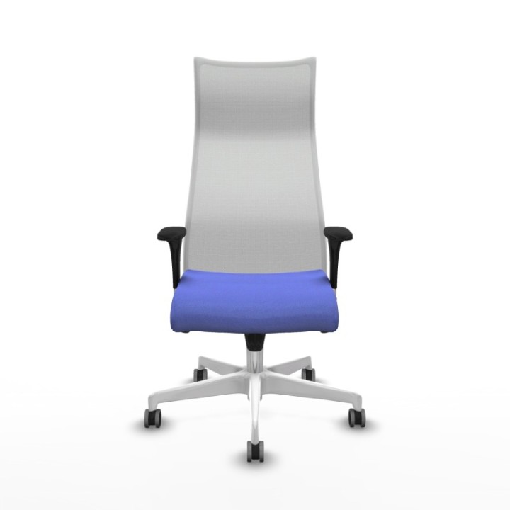 Albacete malla XL sincro malla blanca bali azul claro brazos 1D base blanca ruedas 65mm engomadas