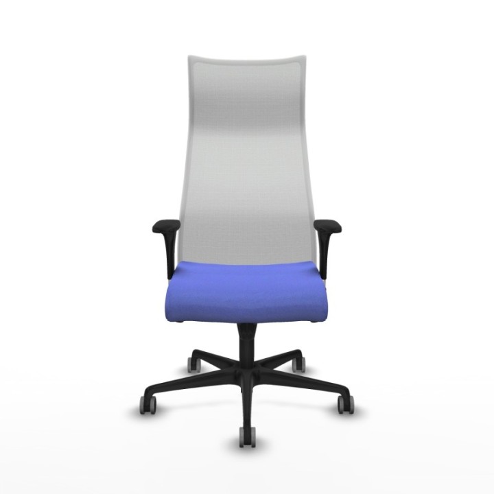 Albacete malla XL sincro malla blanca bali azul claro brazos 1D base nailon ruedas 65mm engomadas