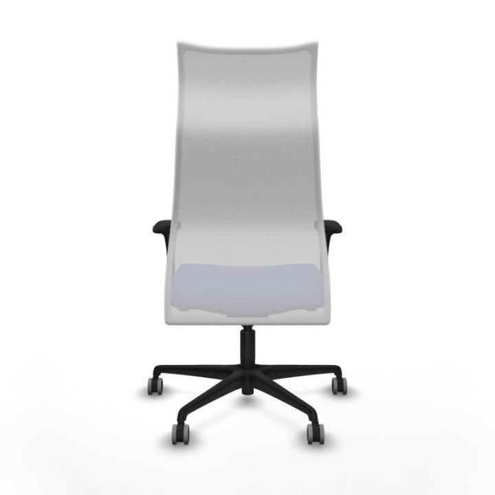 Albacete malla XL sincro malla blanca bali azul claro brazos 1D base nailon ruedas 65mm engomadas