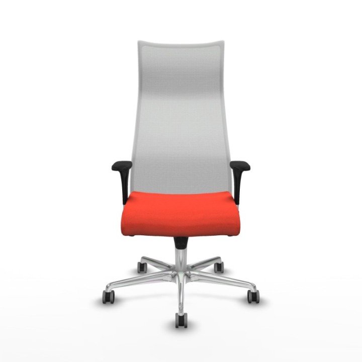 Albacete malla XL sincro malla blanca bali naranja oscuro brazos 1D base aluminio ruedas 65mm engomadas