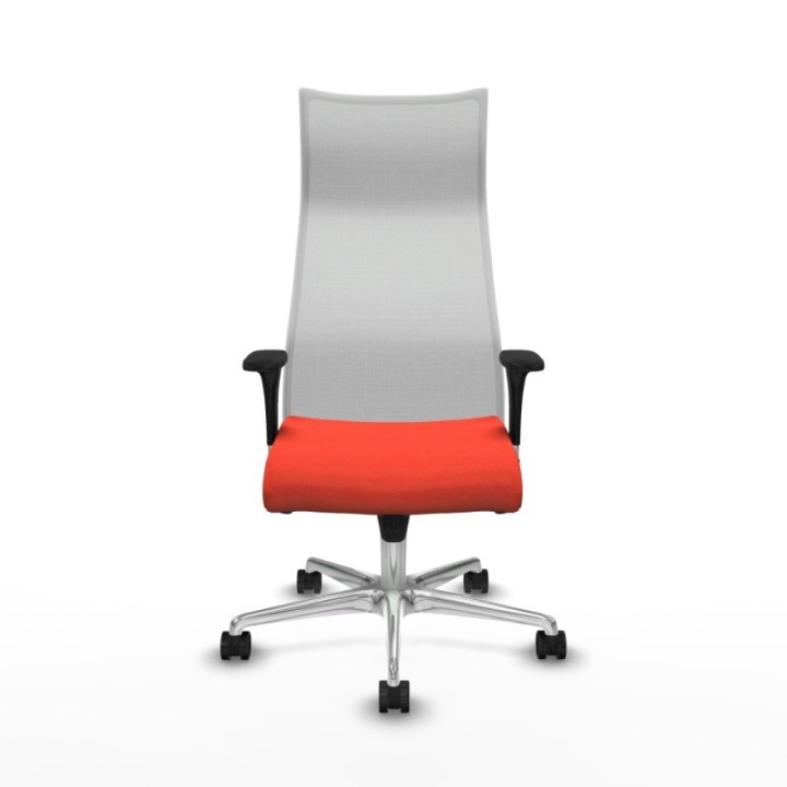 Albacete malla XL sincro malla blanca bali naranja oscuro brazos 1D base aluminio ruedas 65mm nailon