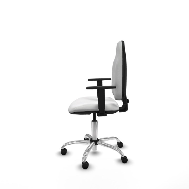 Algarra CP bali blanco brazos 1D base cromada ruedas autofrenantes 50mm