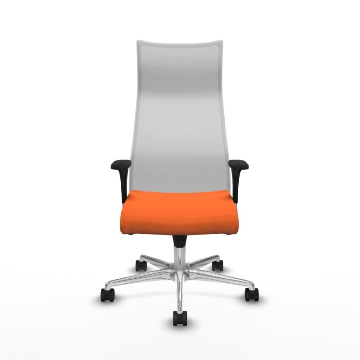 Albacete malla XL sincro malla blanca bali naranja brazos 1D base aluminio ruedas 65mm nailon