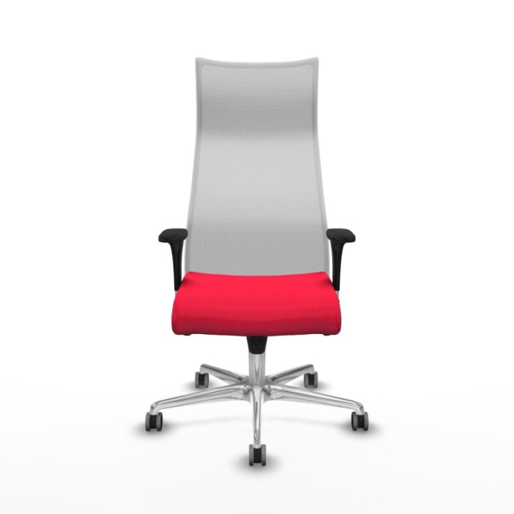 Albacete malla XL sincro malla blanca bali rojo brazos 1D base aluminio ruedas 65mm engomadas