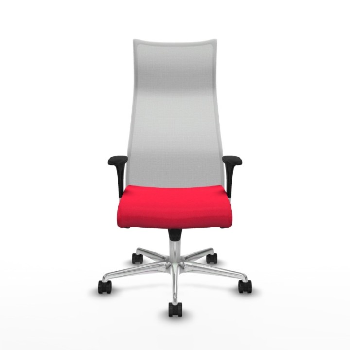 Albacete malla XL sincro malla blanca bali rojo brazos 1D base aluminio ruedas 65mm nailon