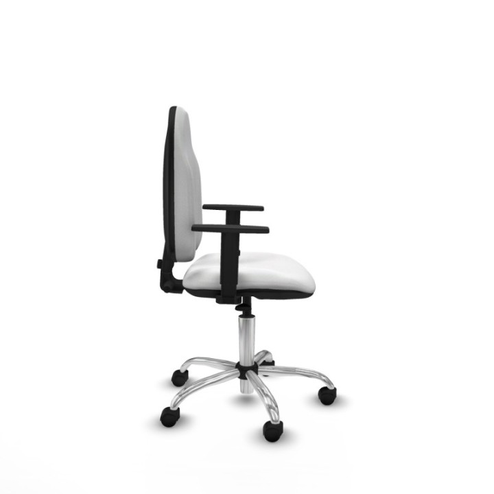 Algarra CP bali blanco brazos 1D base cromada ruedas nailon 50mm