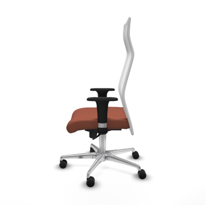 Albacete malla XL sincro malla blanca bali marrón brazos 1D base aluminio ruedas 65mm nailon