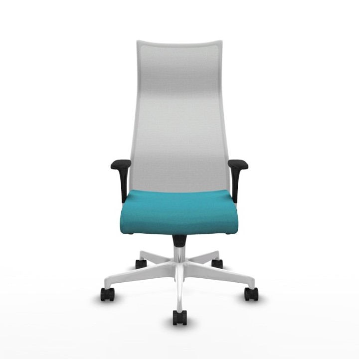 Albacete malla XL sincro malla blanca bali turquesa brazos 1D base blanca ruedas 65mm nailon