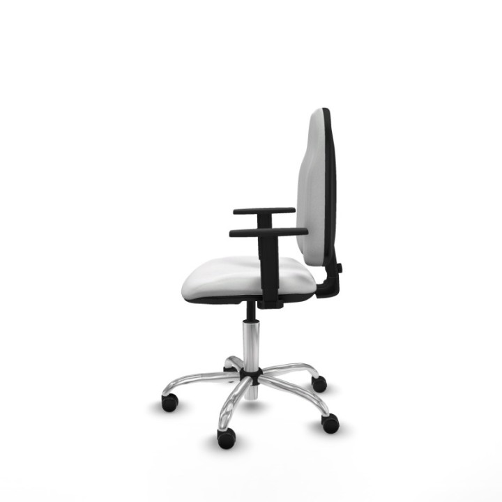 Algarra CP bali blanco brazos 1D base cromada ruedas engomadas 50mm