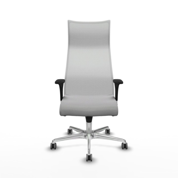 Albacete malla XL sincro malla blanca bali gris claro brazos 1D base aluminio ruedas 65mm engomadas