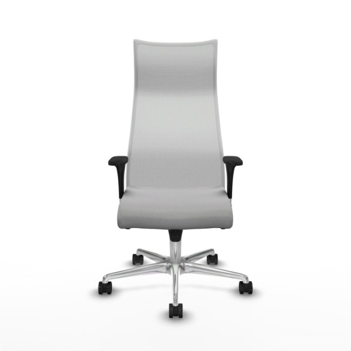 Albacete malla XL sincro malla blanca bali gris claro brazos 1D base aluminio ruedas 65mm nailon