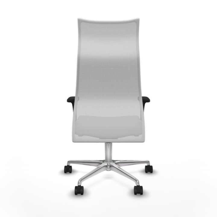 Albacete malla XL sincro malla blanca bali gris claro brazos 1D base aluminio ruedas 65mm nailon