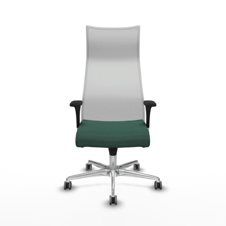 Albacete malla XL sincro malla blanca bali verde botella brazos 1D base aluminio ruedas 65mm engomadas