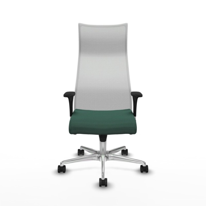 Albacete malla XL sincro malla blanca bali verde botella brazos 1D base aluminio ruedas 65mm nailon