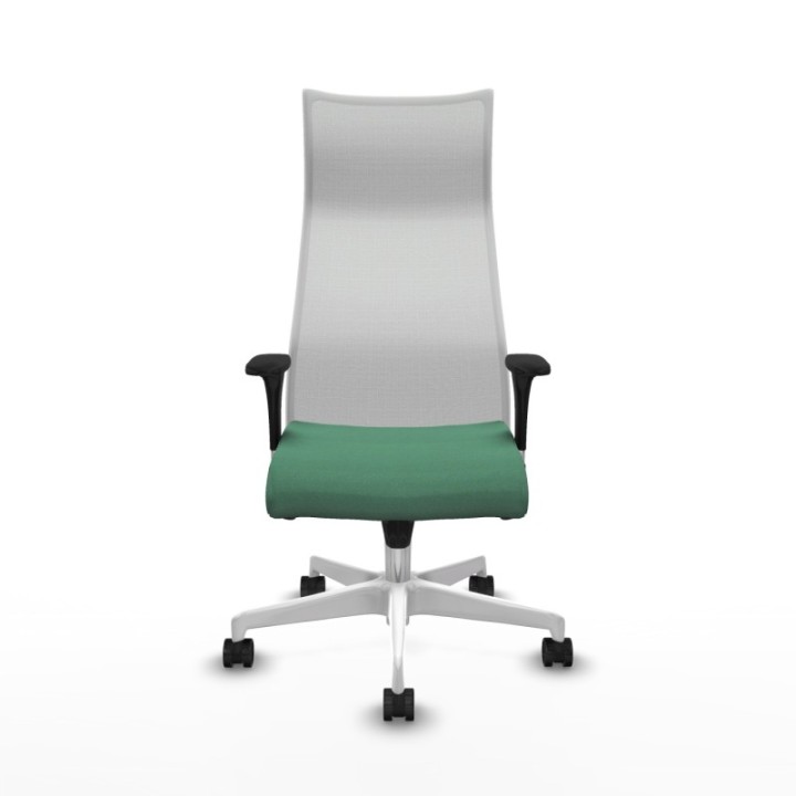 Albacete malla XL sincro malla blanca bali verde esmeralda brazos 1D base blanca ruedas 65mm nailon