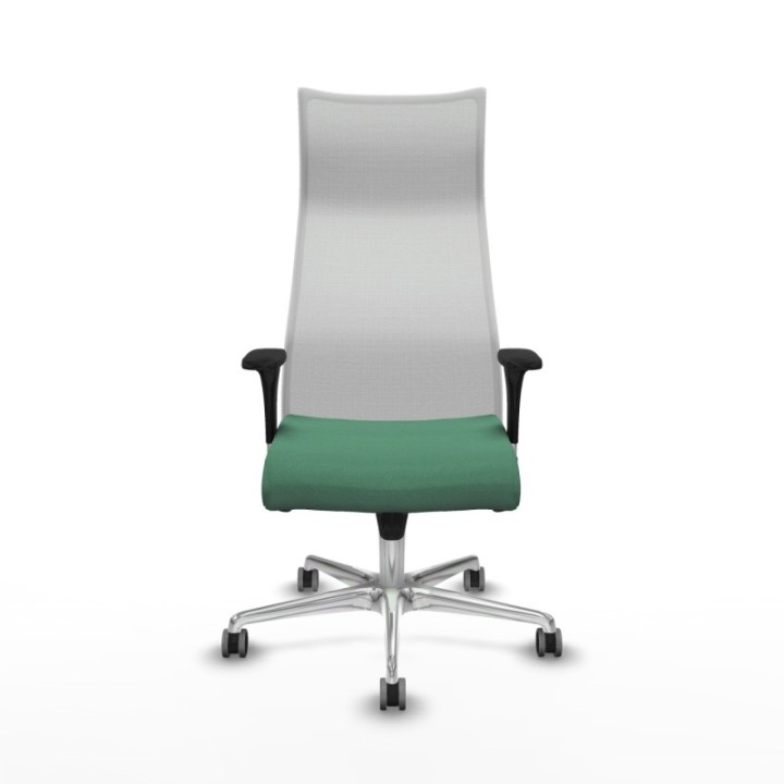 Albacete malla XL sincro malla blanca bali verde esmeralda brazos 1D base aluminio ruedas 65mm engomadas