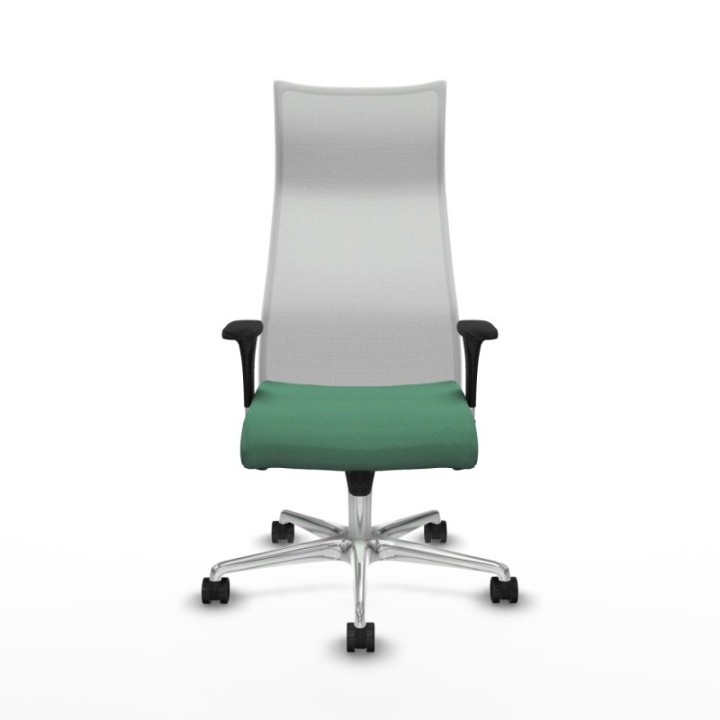 Albacete malla XL sincro malla blanca bali verde esmeralda brazos 1D base aluminio ruedas 65mm nailon